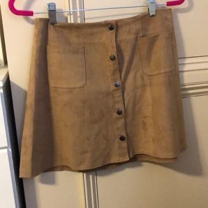 Suede skirt